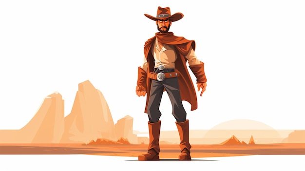 Vector vector de dibujos animados de vaqueros