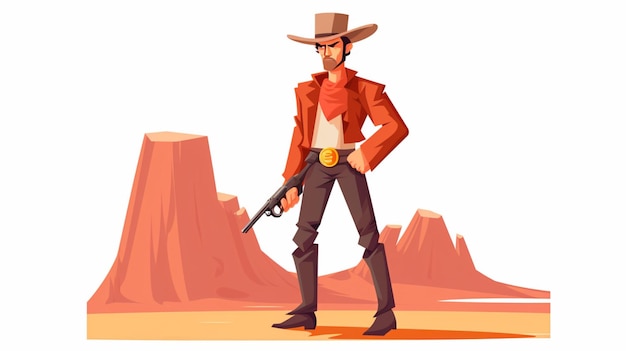 Vector de dibujos animados de vaqueros