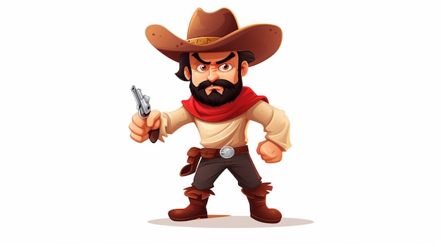 Vector de dibujos animados de vaqueros