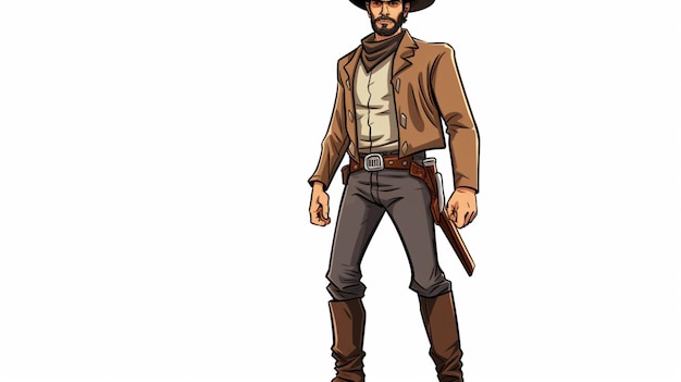 Vector vector de dibujos animados de vaqueros