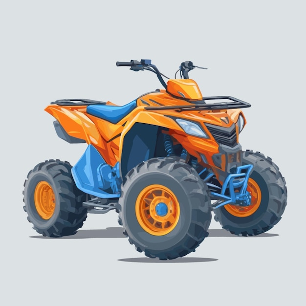 Vector de dibujos animados de vehículos atv de montaña