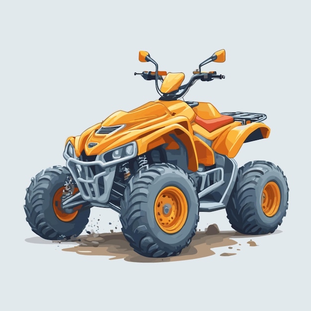 Vector de dibujos animados de vehículos ATV de montaña