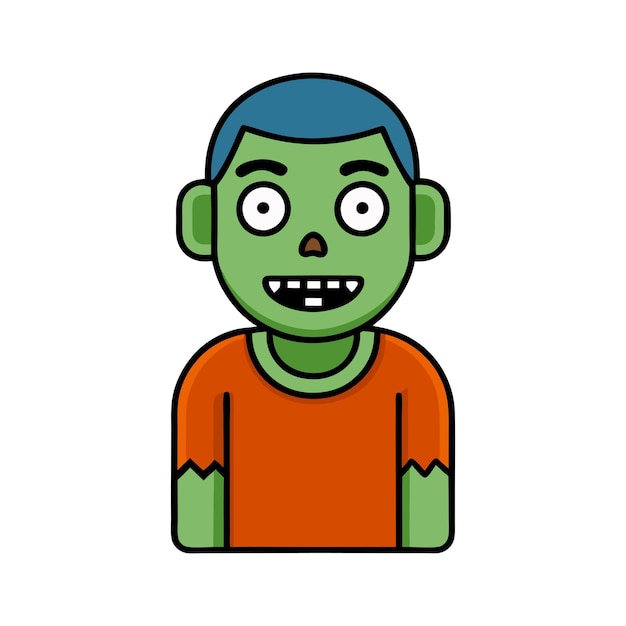 Un vector de dibujos animados de zombies para Halloween