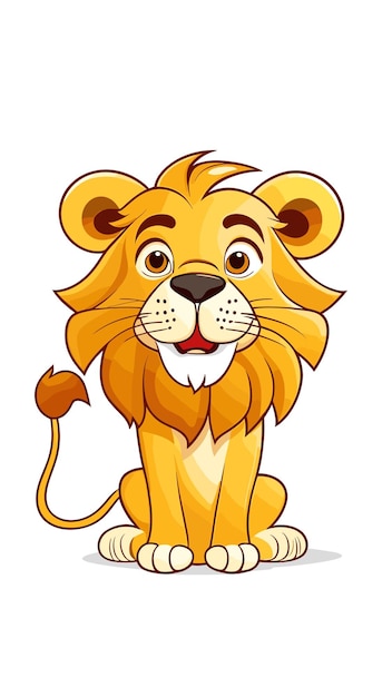 Vector de dibujos de dibujos animados de leones