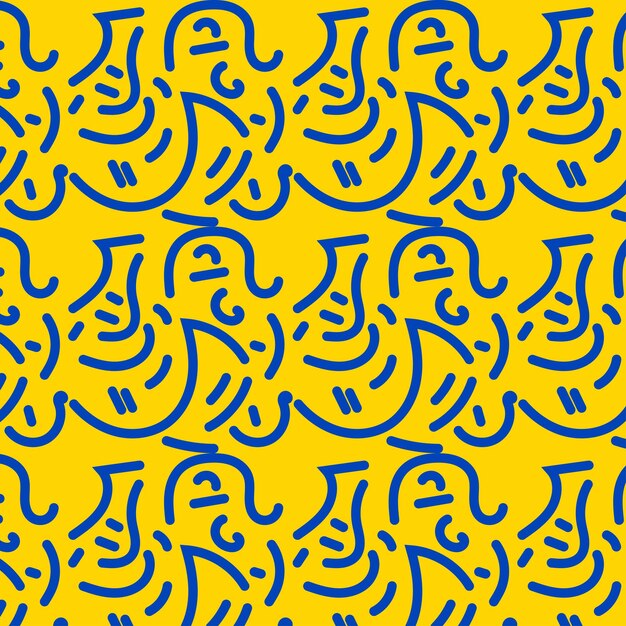Vector diferentes elementos de garabatos dibujados a mano patrón abstracto fondo sin costura