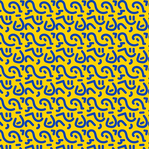Vector diferentes elementos de garabatos dibujados a mano patrón abstracto fondo sin costura