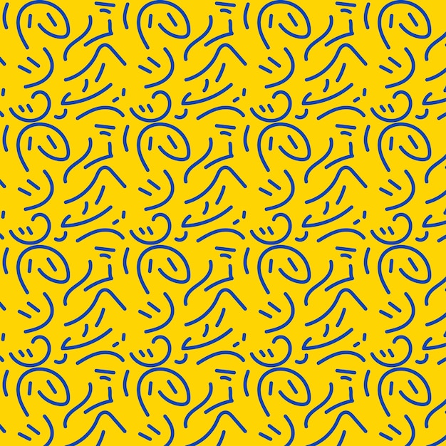Vector diferentes elementos de garabatos dibujados a mano patrón abstracto fondo sin costura