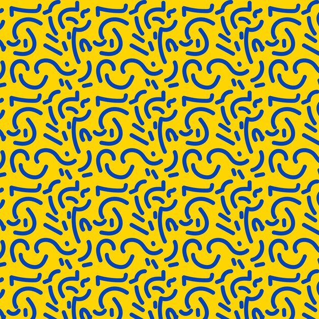 Vector diferentes elementos de garabatos dibujados a mano patrón abstracto fondo sin costura