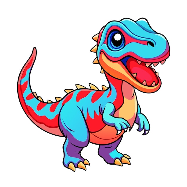 Vector vector dino lindo para el diseño de camisetas