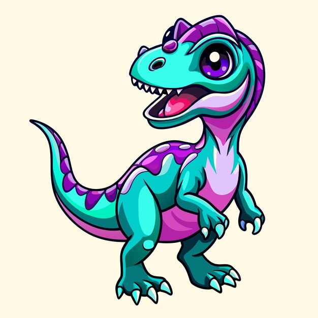 vector dino lindo para el diseño de camisetas