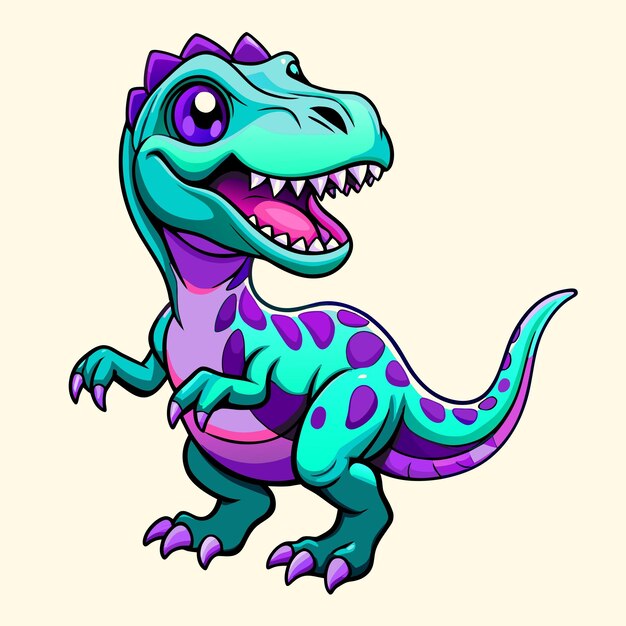 vector dino lindo para el diseño de camisetas