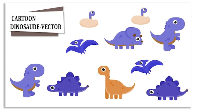 Vector de dinosaurios de cartón