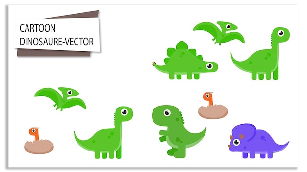 Vector de dinosaurios de cartón