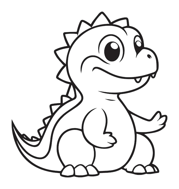 Vector el vector de dinosaurios es un paquete de iconos planos mínimos.