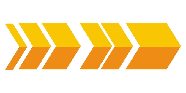 Vector de dirección de flecha de color amarillo