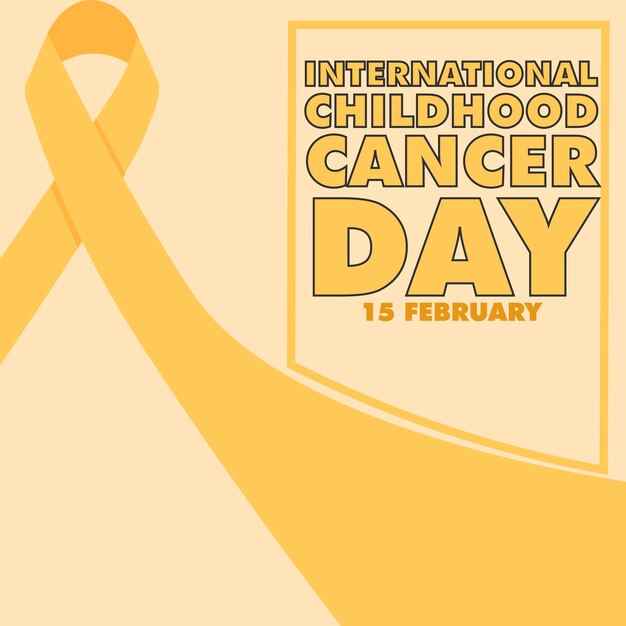 VECTOR DE DISEÑO DEL DÍA INTERNACIONAL DEL CÁNCER INFANTIL