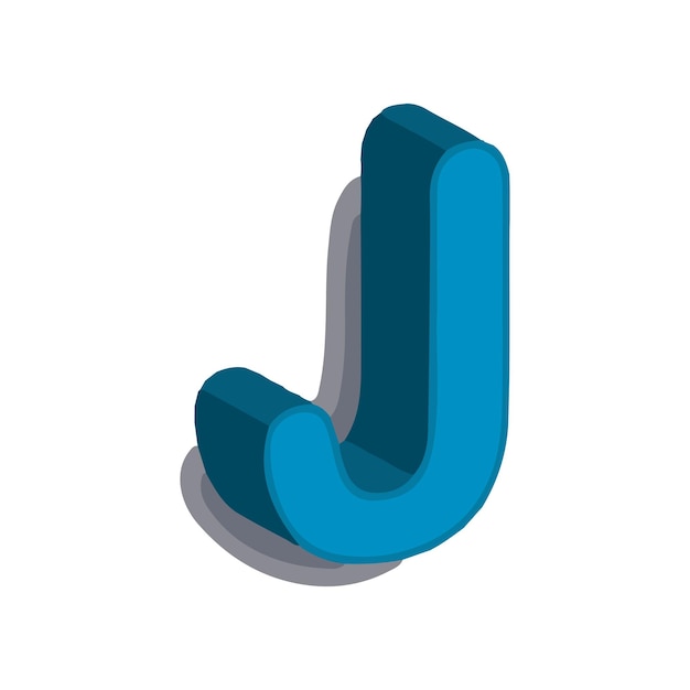 Vector de diseño 3D de la letra J