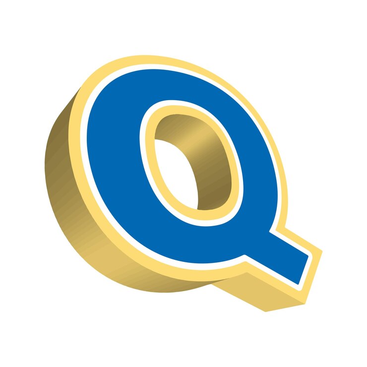Vector vector de diseño 3d de la letra q