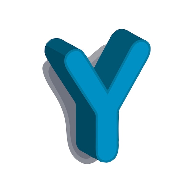 Vector de diseño 3D de la letra Y