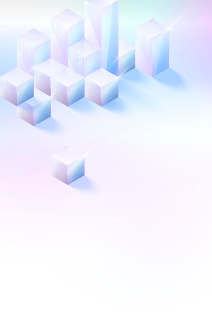 Vector de diseño abstracto de cubo 3D