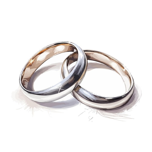 Vector vector de diseño de anillos de boda