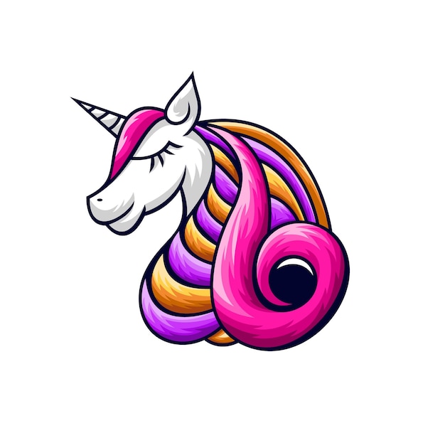 Vector de diseño animal lindo unicornio