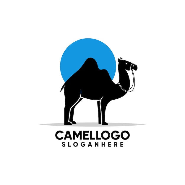 Vector de diseño animal de logotipo de camello