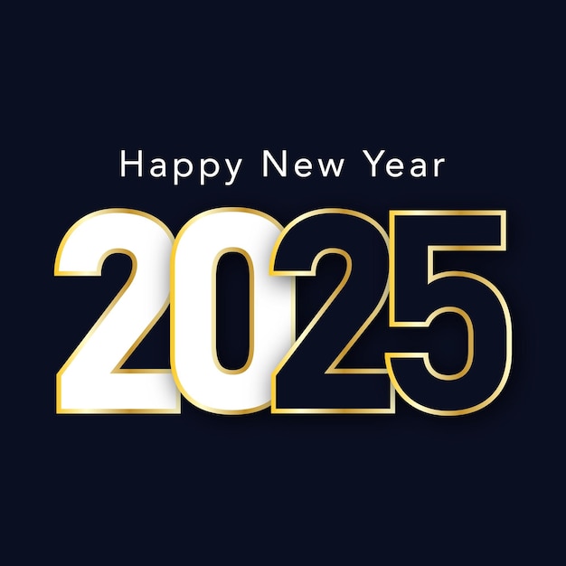 Vector de diseño de año nuevo 2025 feliz año nuevo 2025 fondo de diseño de logotipo