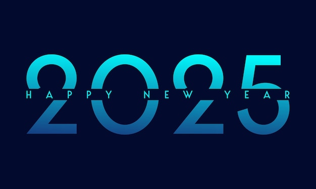 Vector de diseño de año nuevo 2025 feliz año nuevo 2025 fondo de diseño de logotipo