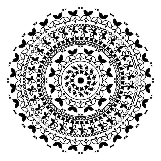 Vector diseño de arte de mandala indio vector gratis