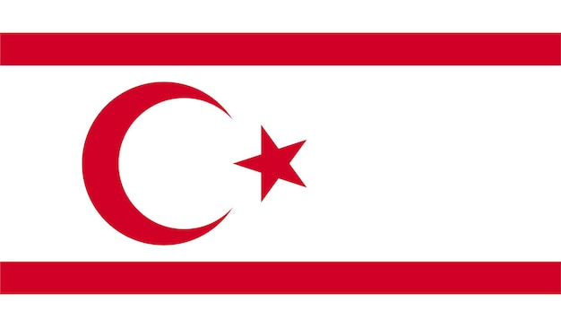 Vector de diseño de la bandera de la República Turca de Chipre del Norte
