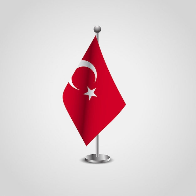 Vector de diseño de bandera de Turquía