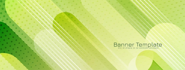Vector de diseño de banner geométrico de color verde moderno