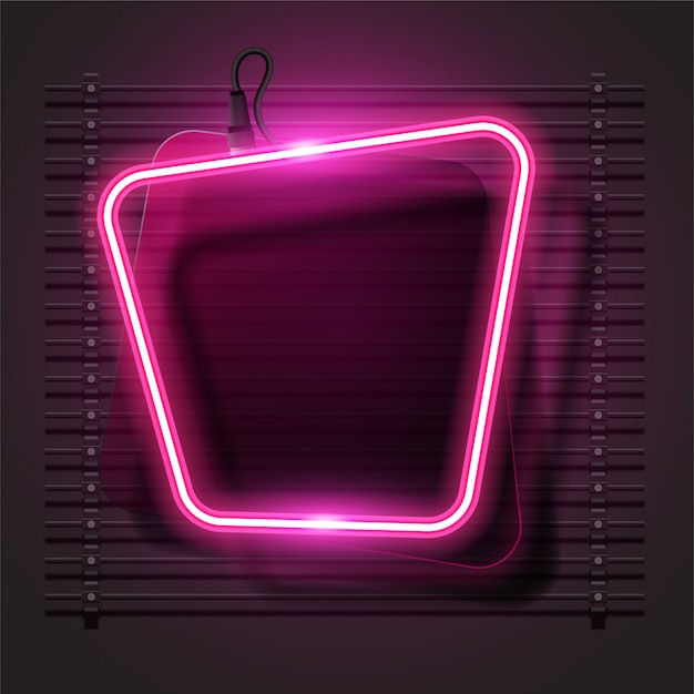 Vector de diseño de banner de neón.