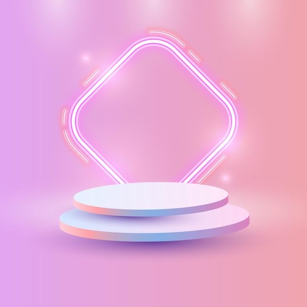 Vector del diseño del banner del podio del producto