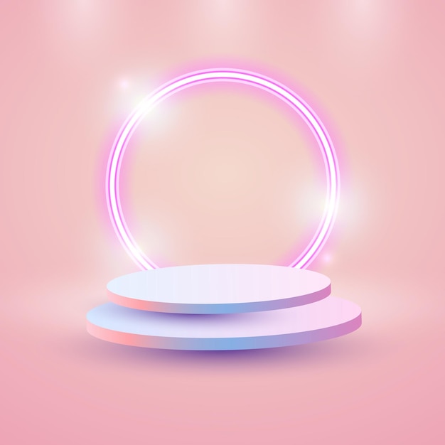 Vector del diseño del banner del podio del producto