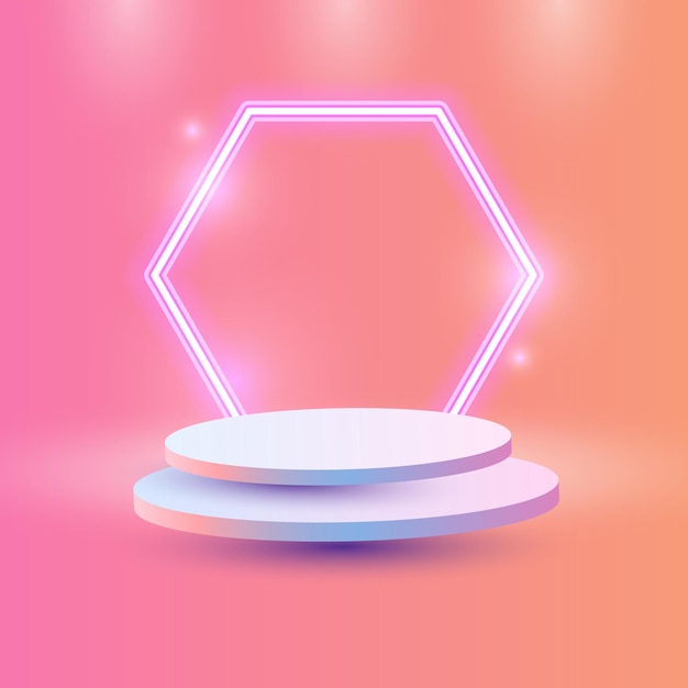 Vector del diseño del banner del podio del producto