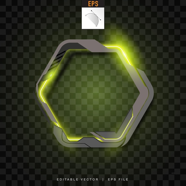 Vector de diseño de banner de tecnología hexagonal
