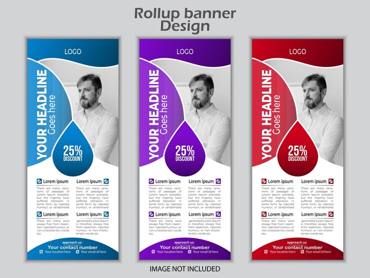 vector de diseño de banners de negocios modernos para la comercialización