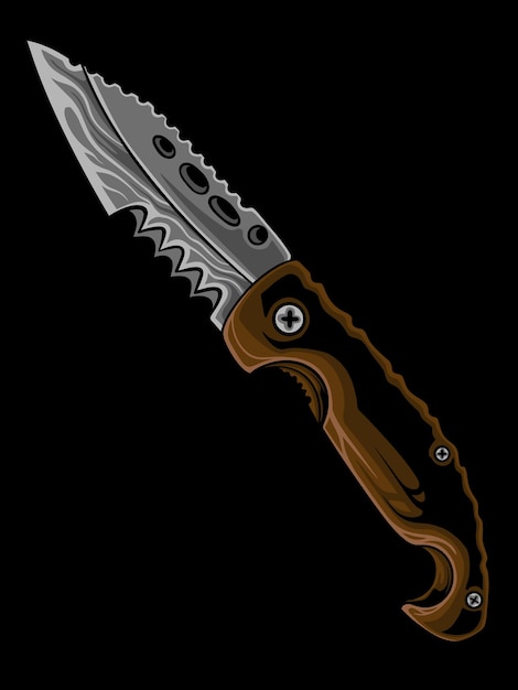 Vector de diseño de bayoneta de cuchillo