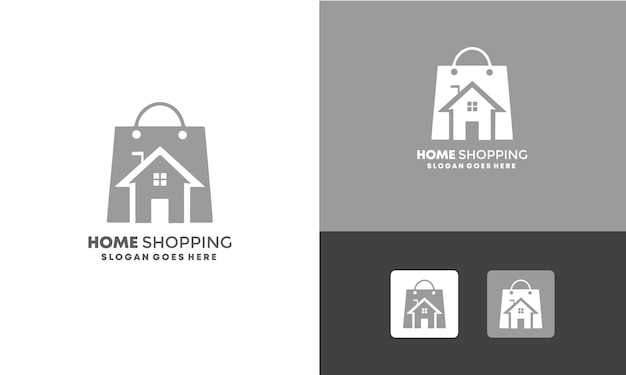 Vector de diseño de la bolsa de salto y el edificio de la casa