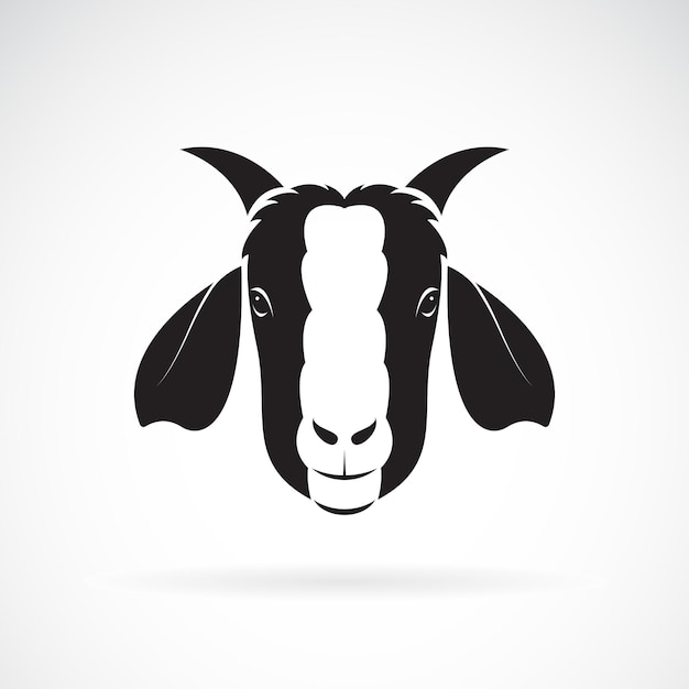 Vector vector de diseño de cabeza de cabra sobre fondo blanco animales salvajes fácil ilustración vectorial en capas editable