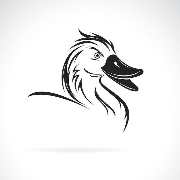 Vector de un diseño de cabeza de pato sobre fondo blanco Ilustración vectorial en capas fácil de editar Aves Animales salvajes