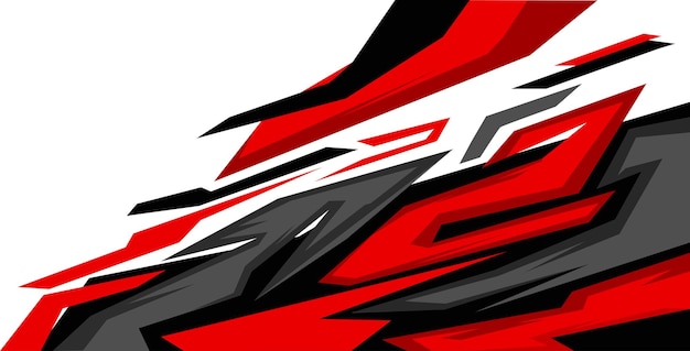 vector de diseño de calcomanía de librea de envoltura de coche de carreras