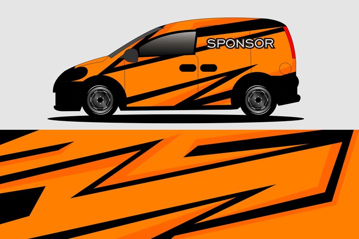 Vector vector de diseño de calcomanías de automóviles diseños de kit de fondo de carreras de rayas abstractas gráficas para vehículos de envoltura