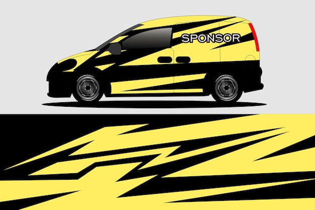 Vector de diseño de calcomanías de automóviles Diseños de kit de fondo de carreras de rayas abstractas gráficas para vehículos de envoltura