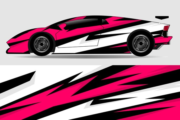 Vector de diseño de calcomanías de envoltura de automóviles