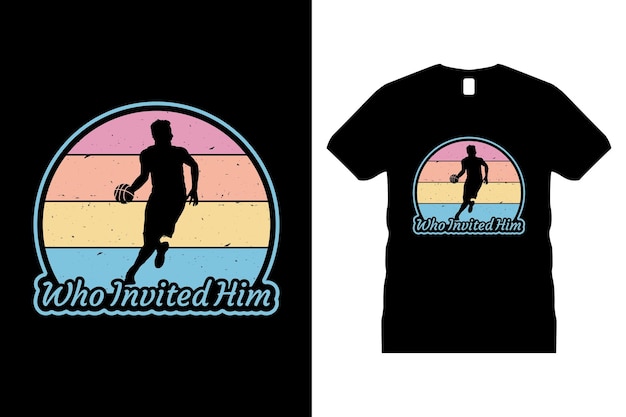 Vector de diseño de camiseta de baloncesto. Camiseta, deporte, aro, pelota, baloncesto americano, jugador,