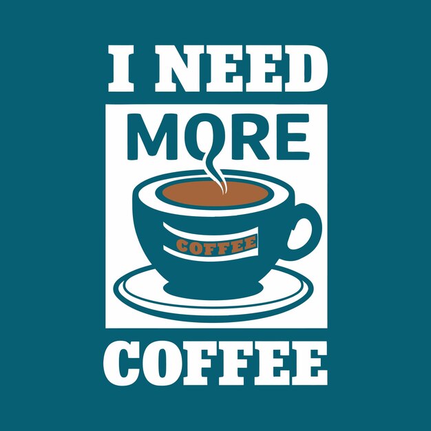 vector de diseño de camiseta de café