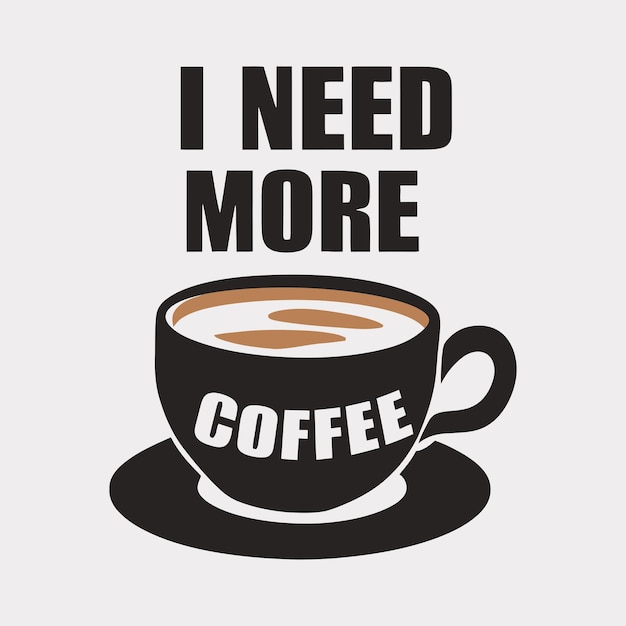 vector de diseño de camiseta de café